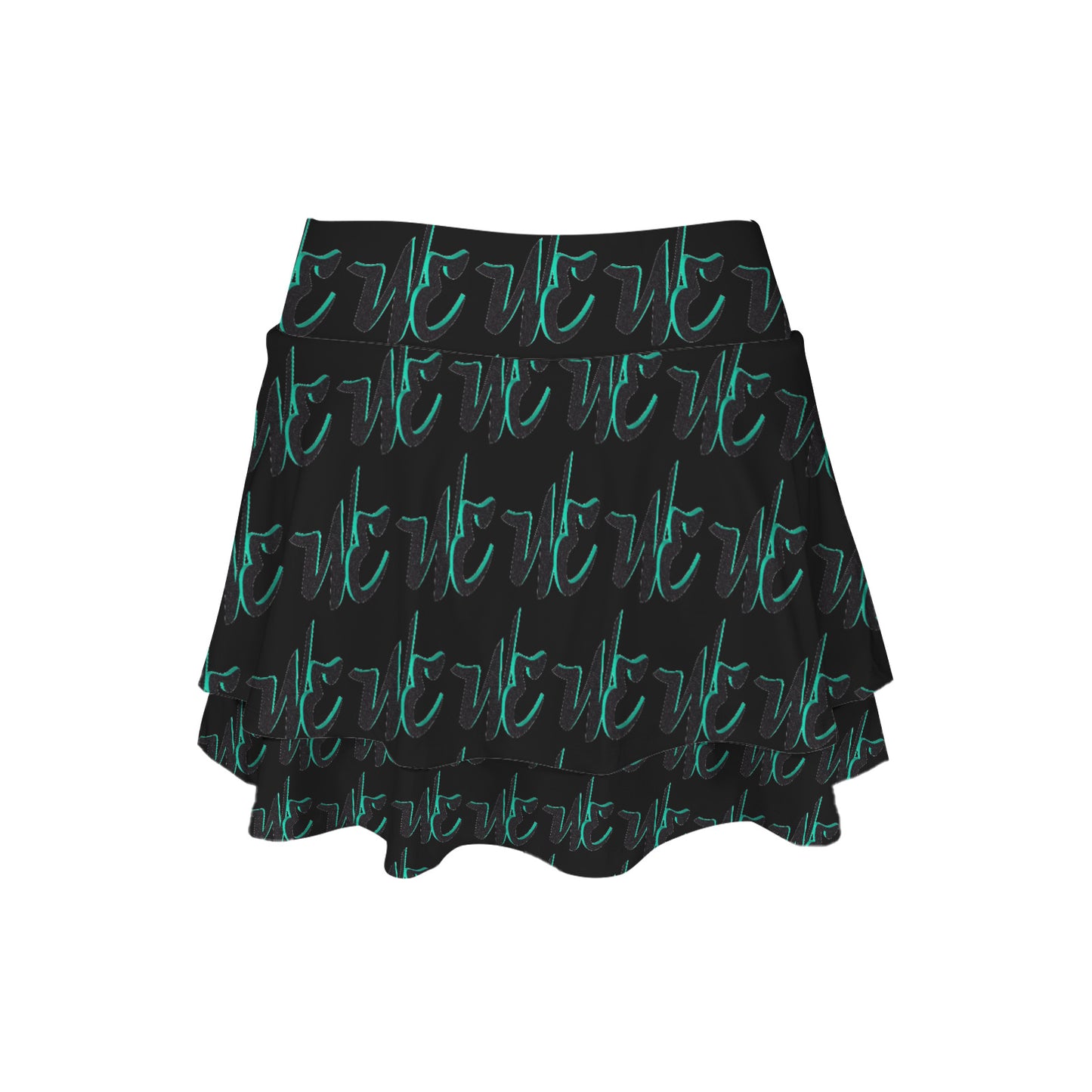 High Waist Layered Ruffle Pockets Sports Skirt